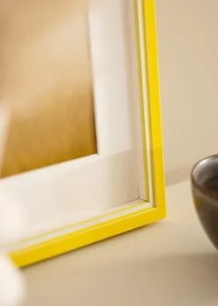 Ramme Diana Gul 24x30 cm - Passepartout Hvid 7x9 inches