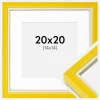 Ramme Diana Gul 20x20 cm - Passepartout Hvid 15x15 cm