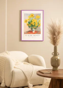 Ramme Diana Lilla 45x60 cm - Passepartout Hvid 32x45 cm