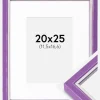 Ramme Diana Lilla 20x25 cm - Passepartout Hvid B6 125x176 mm