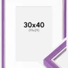 Ramme Diana Lilla 30x40 cm - Passepartout Hvid 20x30 cm