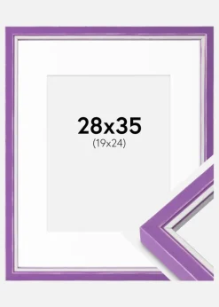 Ramme Diana Lilla 28x35 cm - Passepartout Hvid 20x25 cm