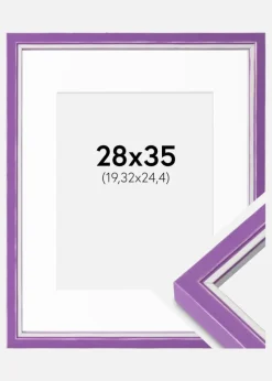 Ramme Diana Lilla 28x35 cm - Passepartout Hvid 8x10 inches