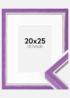 Ramme Diana Lilla 20x25 cm - Passepartout Hvid 5x7 inches