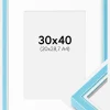 Ramme Diana Lyseblå 30x40 cm - Passepartout Hvid 21x29,7 cm
