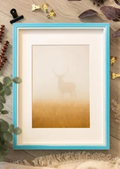 Ramme Diana Lyseblå 24x30 cm - Passepartout Hvid 6x8 inches