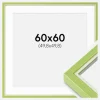 Ramme Diana lysegrøn 60x60 cm - Passepartout Hvid 20x20 inches