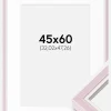 Ramme Diana lyserød 45x60 cm - Passepartout Hvid 13x19 inches