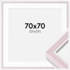 Ramme Diana lyserød 70x70 cm - Passepartout Hvid 60x60 cm