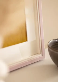 Ramme Diana lyserød 70x70 cm - Passepartout Hvid 60x60 cm