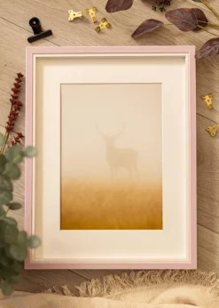 Ramme Diana lyserød 70x70 cm - Passepartout Hvid 60x60 cm