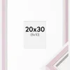 Ramme Diana lyserød 20x30 cm - Passepartout Hvid 9x11 cm