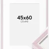 Ramme Diana lyserød 45x60 cm - Passepartout Hvid 32x45 cm