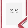 Ramme Diana Rød 30x40 cm - Passepartout Hvid 21x29,7 cm