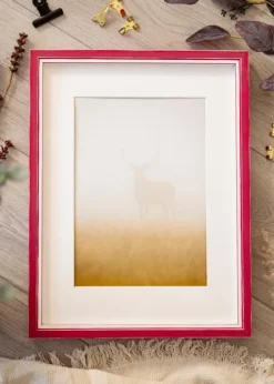 Ramme Diana Rød 30x40 cm - Passepartout Hvid 22x32 cm