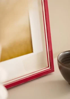 Ramme Diana Rød 20x20 cm - Passepartout Hvid 4x4 inches