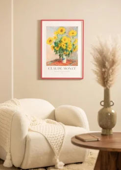 Ramme Diana Rød 45x60 cm - Passepartout Hvid 30x45 cm