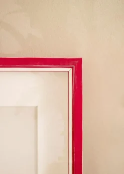 Ramme Diana Rød 20x25 cm - Passepartout Hvid 5x7 inches