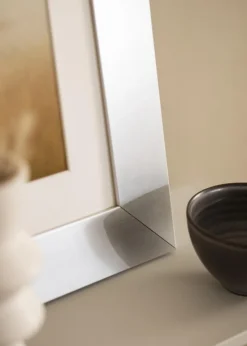 Ramme Dover Glat Sølv - Valgfri Størrelse (Akrylglas)