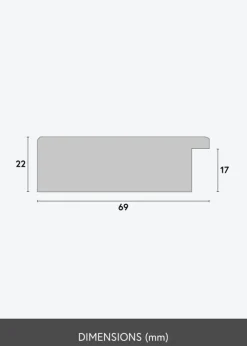 Ramme Dover Hvid - Valgfri Størrelse (Akrylglas)