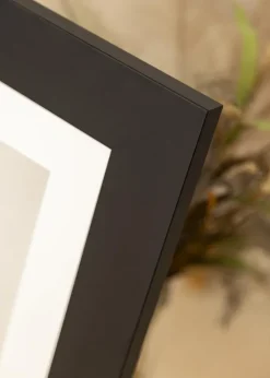 Ramme Dover Sort - Valgfri Størrelse (Akrylglas)