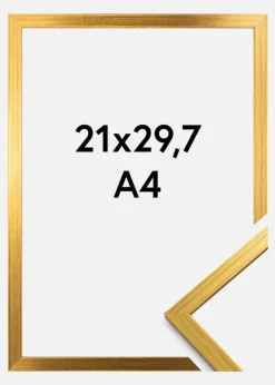Ramme Edsbyn Akrylglas Guld 21x29,7 cm (A4)