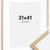 Ramme Edsbyn Eg 31x41 cm - Passepartout Hvid 23x33 cm