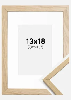 Ramme Edsbyn Eg 13x18 cm - Passepartout Hvid 3,5x5 inches