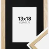 Ramme Edsbyn Eg 13x18 cm - Passepartout Sort 3,5x5 inches