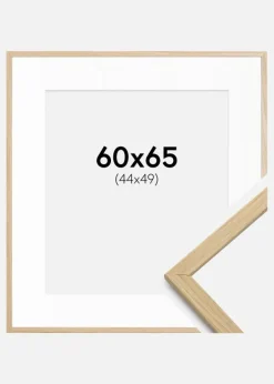 Ramme Edsbyn eg 60x65 cm - Passepartout Hvid 45x50 cm