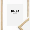 Ramme Edsbyn Eg 18x24 cm - Passepartout Hvid 13x17 cm