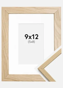 Ramme Edsbyn Eg 9x12 cm - Passepartout Hvid 6x9 cm
