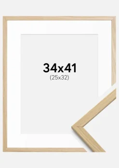 Ramme Edsbyn Eg 34x41 cm - Passepartout Hvid 26x33 cm