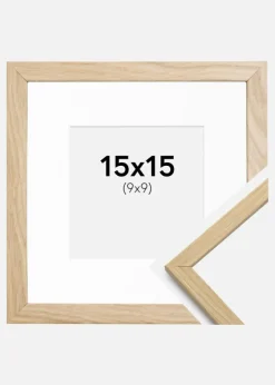 Ramme Edsbyn Eg 15x15 cm - Passepartout Hvid 10x10 cm