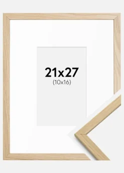 Ramme Edsbyn Eg 21x27 cm - Passepartout Hvid 11x17 cm