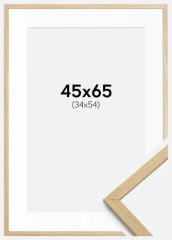 Ramme Edsbyn Eg 45x65 cm - Passepartout Hvid 35x55 cm