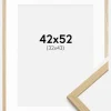 Ramme Edsbyn Eg 42x52 cm - Passepartout Hvid 33x44 cm
