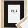 Ramme Edsbyn Eg 9x12 cm - Passepartout Sort 6x9 cm