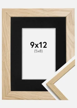 Ramme Edsbyn Eg 9x12 cm - Passepartout Sort 6x9 cm