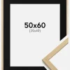 Ramme Edsbyn Eg 50x60 cm - Passepartout Sort 40x50 cm