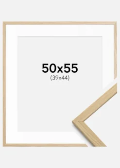 Ramme Edsbyn Eg 50x55 cm - Passepartout Hvid 40x45 cm