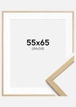 Ramme Edsbyn Eg 55x65 cm - Passepartout Hvid 45x55 cm