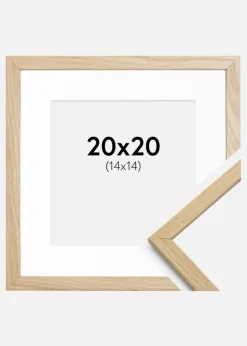 Ramme Edsbyn Eg 20x20 cm - Passepartout Hvid 15x15 cm