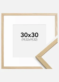 Ramme Edsbyn Eg 30x30 cm - Passepartout Hvid 8x8 inches