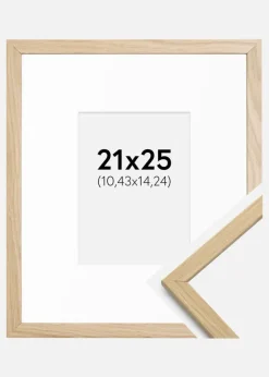 Ramme Edsbyn Eg 21x25 cm - Passepartout Hvid 4,5x6 inches