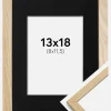 Ramme Edsbyn Eg 13x18 cm - Passepartout Sort 9x12 cm
