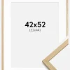 Ramme Edsbyn Eg 42x52 cm - Passepartout Hvid 33x45 cm