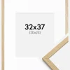Ramme Edsbyn Eg 32x37 cm - Passepartout Hvid 21x24 cm