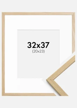 Ramme Edsbyn Eg 32x37 cm - Passepartout Hvid 21x24 cm