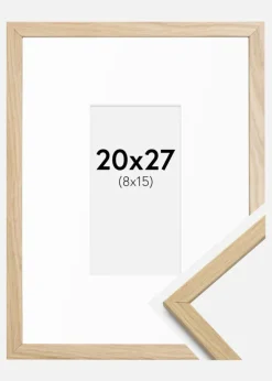 Ramme Edsbyn Eg 20x27 cm - Passepartout Hvid 9x16 cm